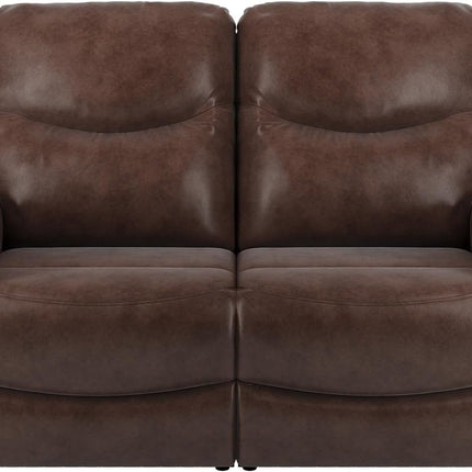 Larmace Modern Manual Sectional Leather Reclining Sofa Set for 2 Seater