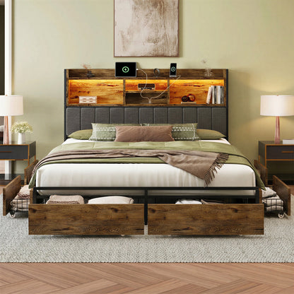 Softo Storage Bookcase Bed Frame