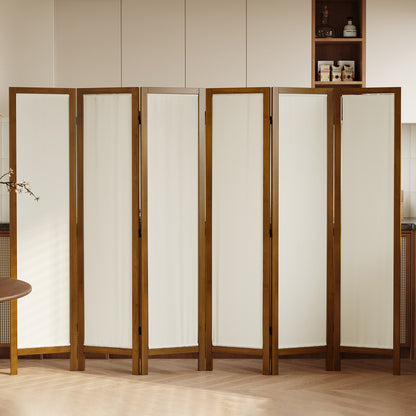 Talen  67" Washable Fabric Wooden Room Divider