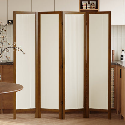Talen  67" Washable Fabric Wooden Room Divider