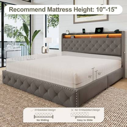 Dexon Velvet Storage Bed Frame