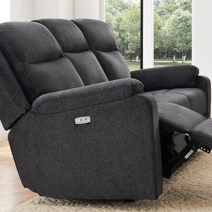 Larmace Grey Power Loveseat Recliner of 2 Seater for Living Room