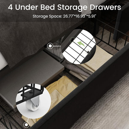 bed platform with storage