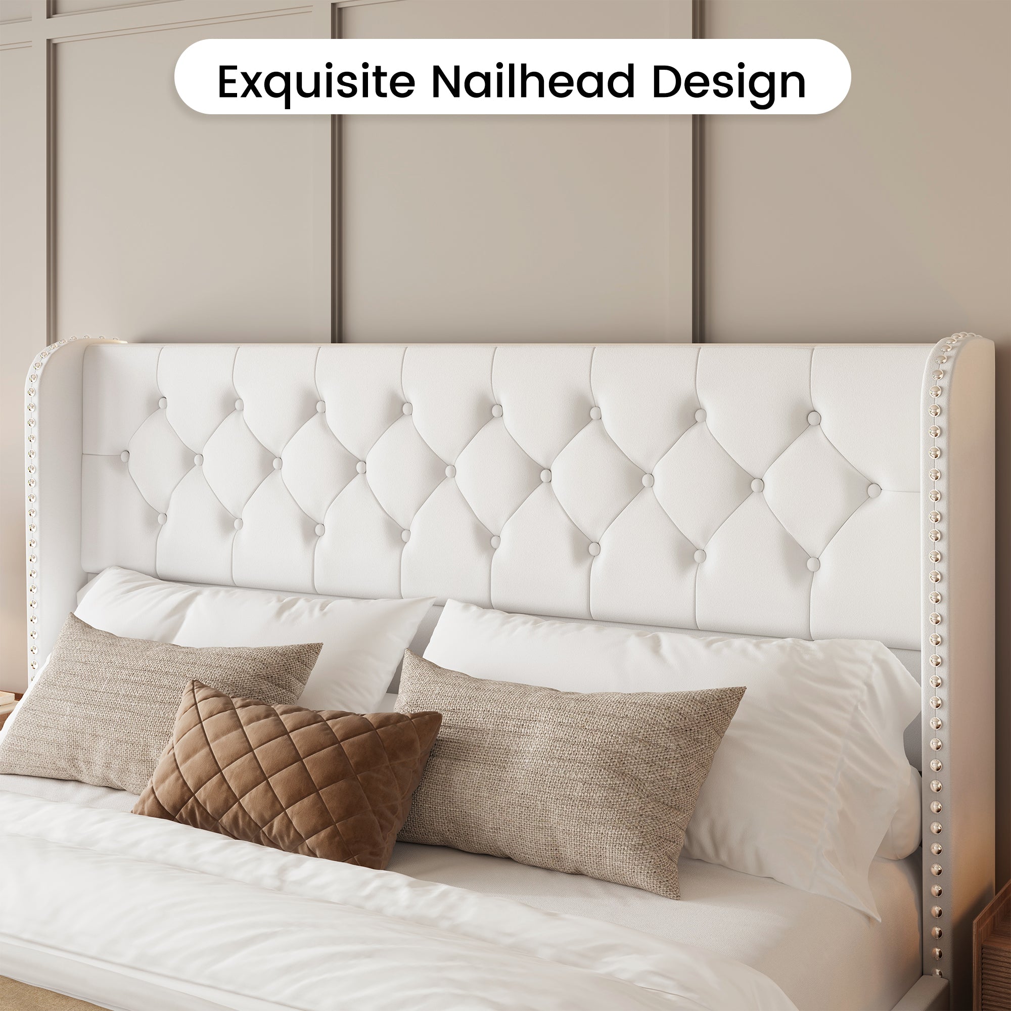 Korall Upholstered Bed Frame with Storage