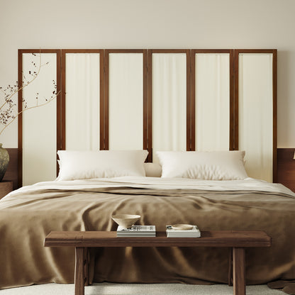 Talen  67" Washable Fabric Wooden Room Divider