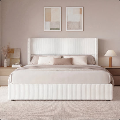 Elysia Corduroy Storage Bed Frame