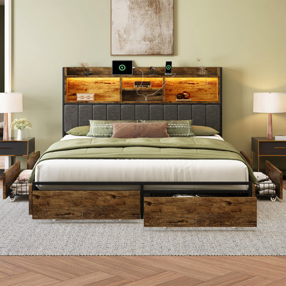 Softo Storage Bookcase Bed Frame