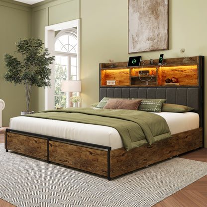 Softo Storage Bookcase Bed Frame