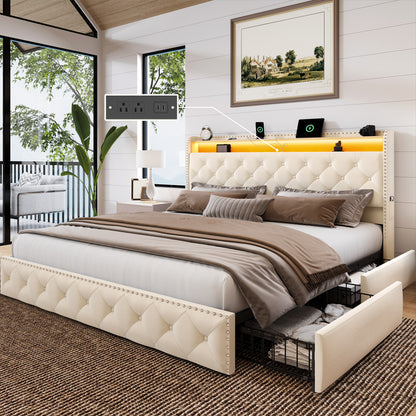 Dexon Velvet Storage Bed Frame