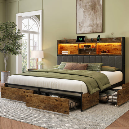 Softo Storage Bookcase Bed Frame