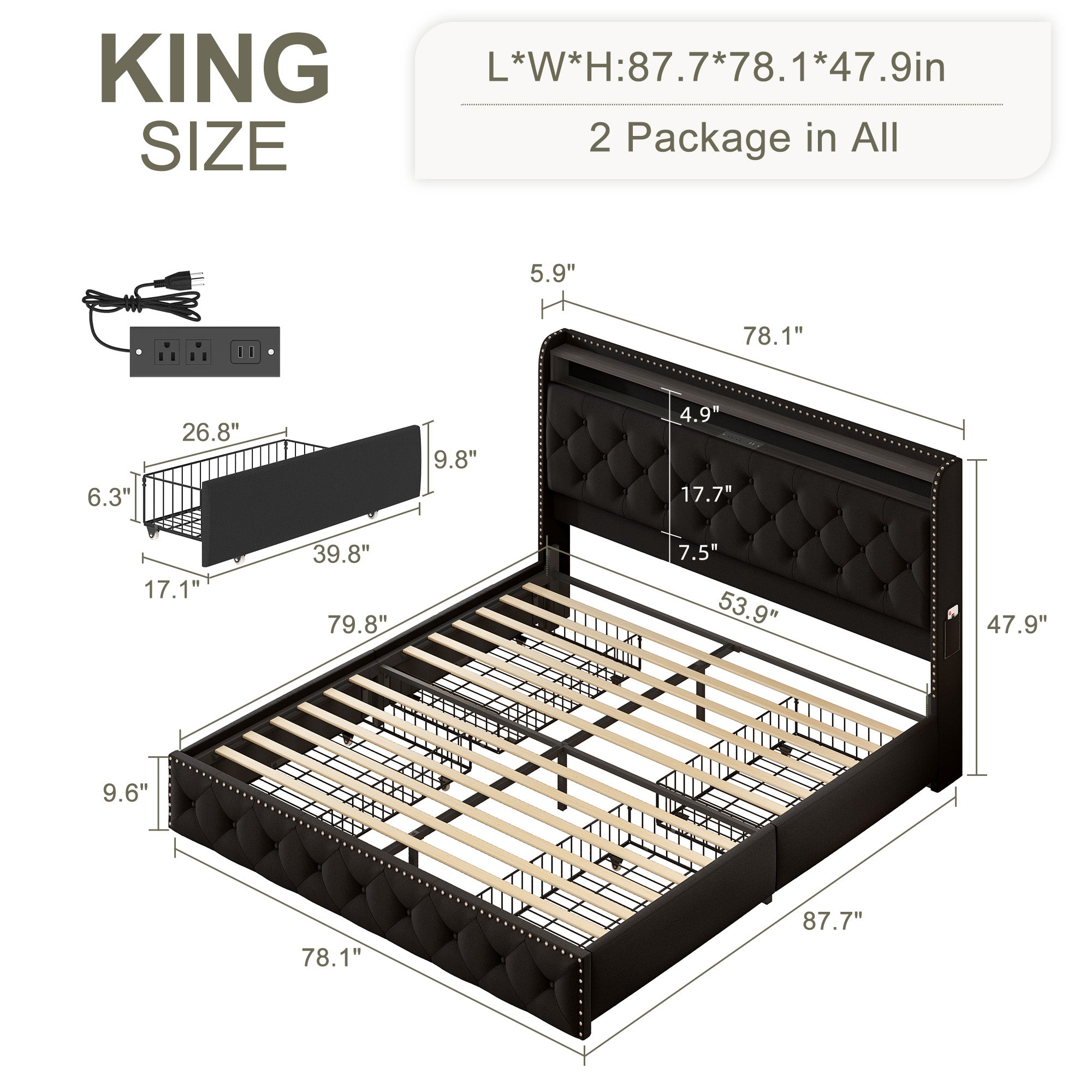 Dexon Velvet Storage Bed Frame