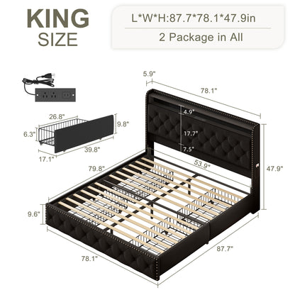 Dexon Velvet Storage Bed Frame
