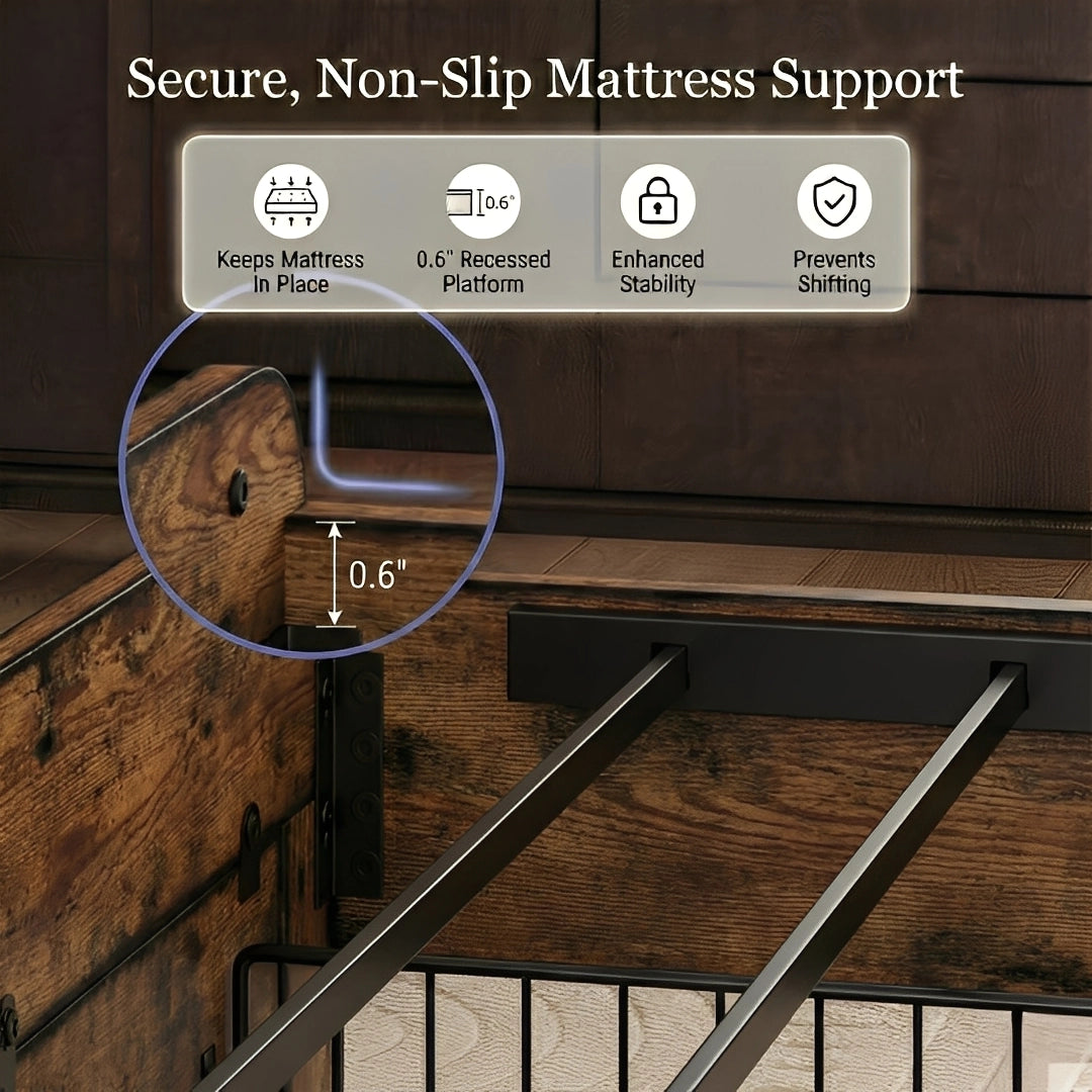 Aspen Bookcase Headboard Storage Bed Frame