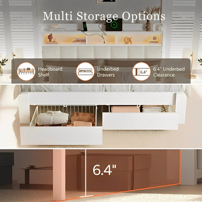 Aspen Bookcase Headboard Storage Bed Frame