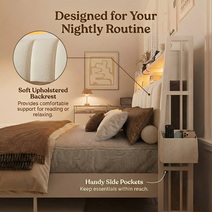 Aspen Bookcase Headboard Storage Bed Frame