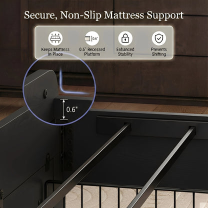 Aspen Bookcase Headboard Storage Bed Frame