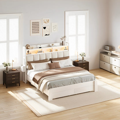 Aspen Bookcase Headboard Storage Bed Frame