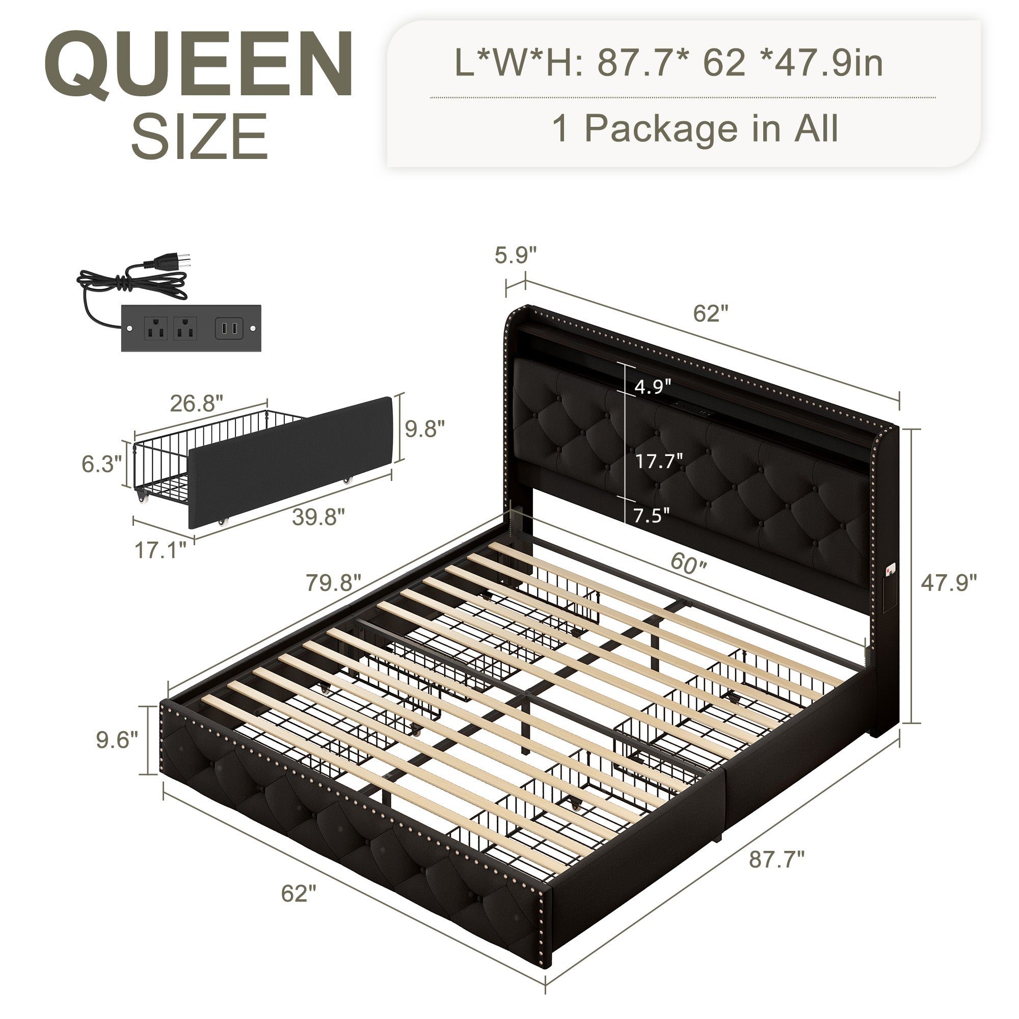 Dexon Velvet Storage Bed Frame
