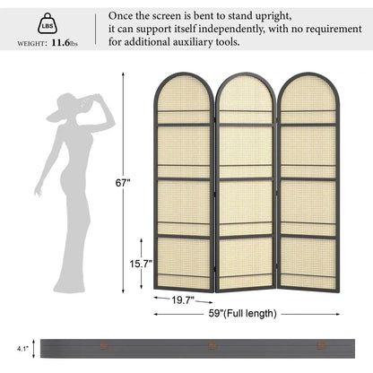 BOHO 67" Arched Folding Room Divider