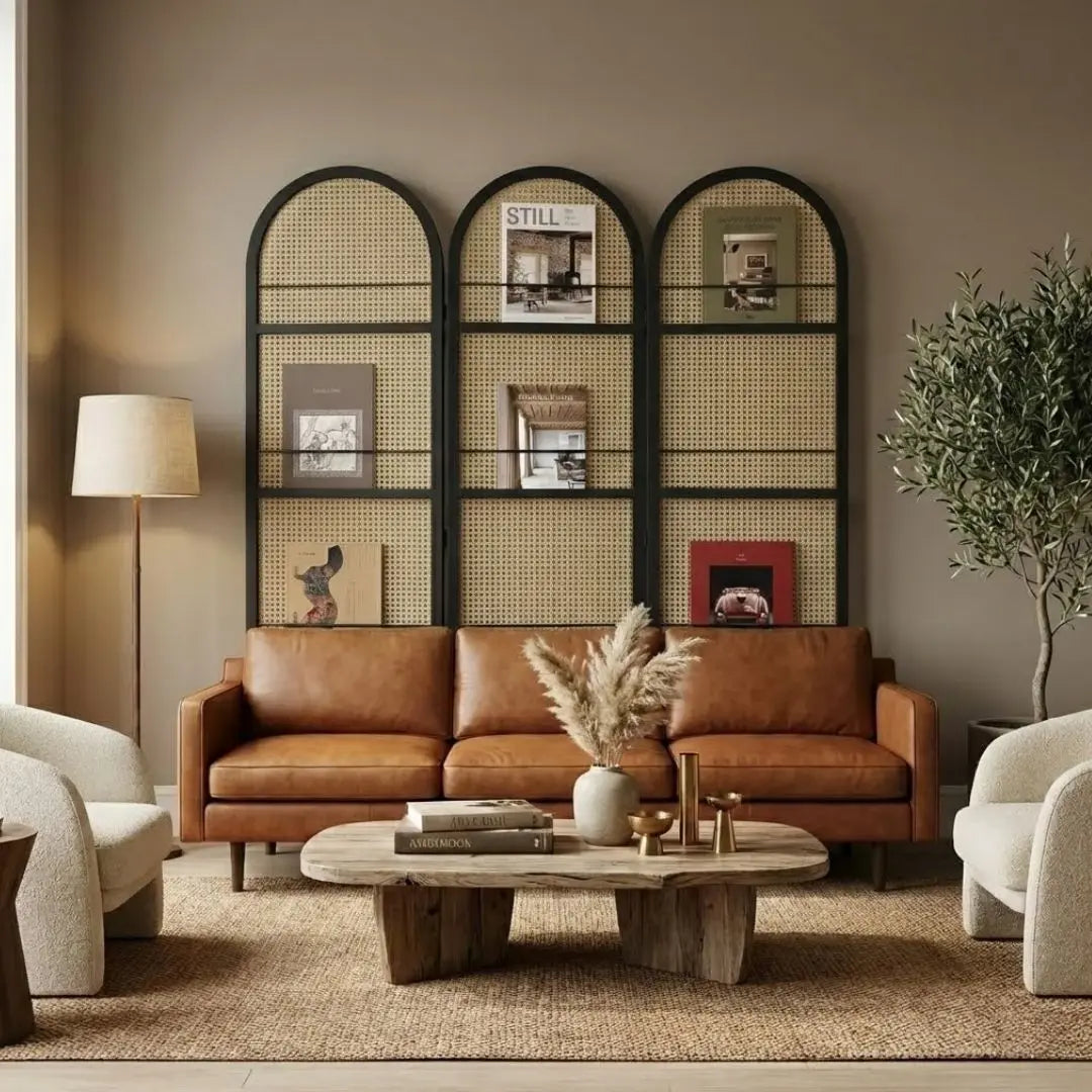 BOHO 67" Arched Folding Room Divider