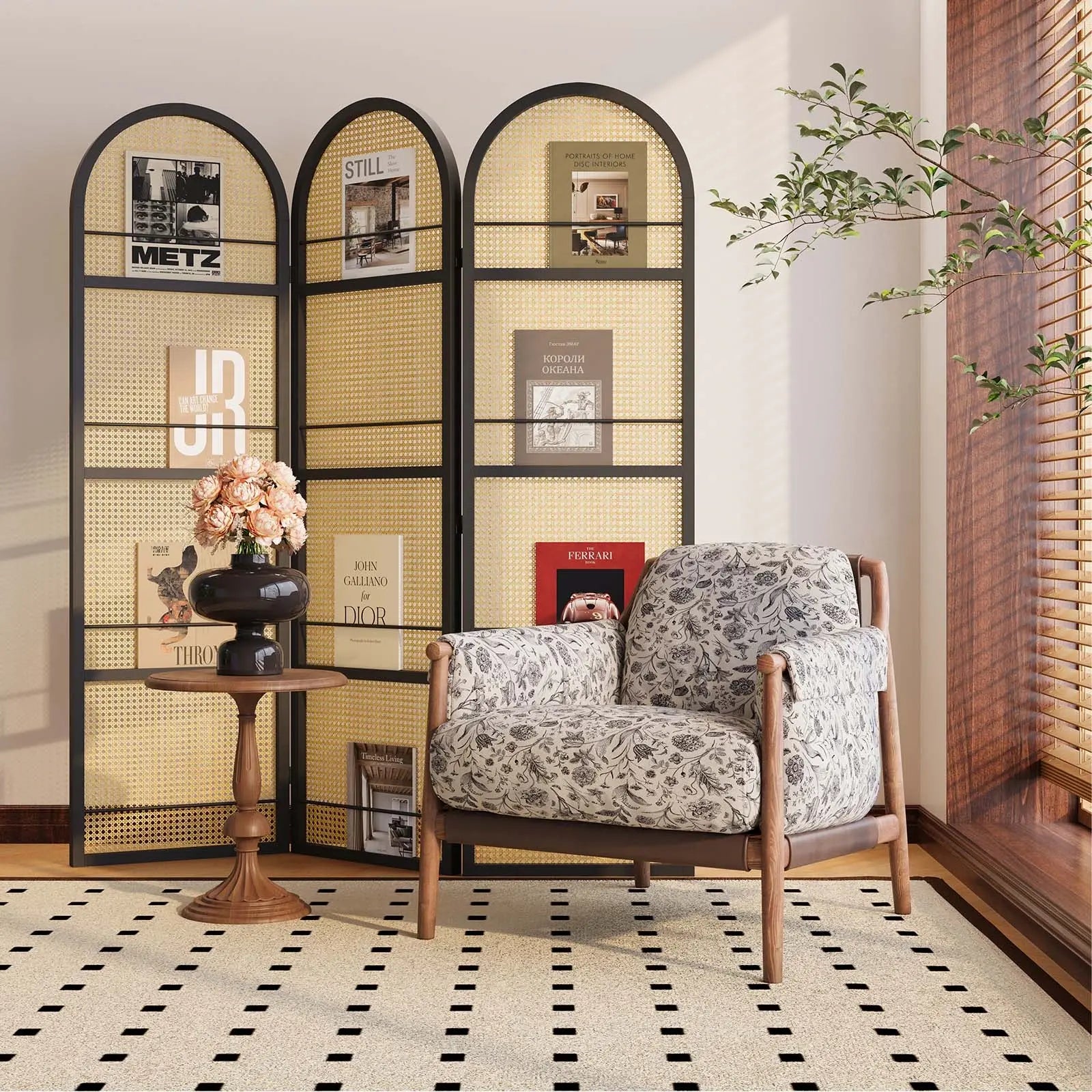 BOHO 67" Arched Folding Room Divider