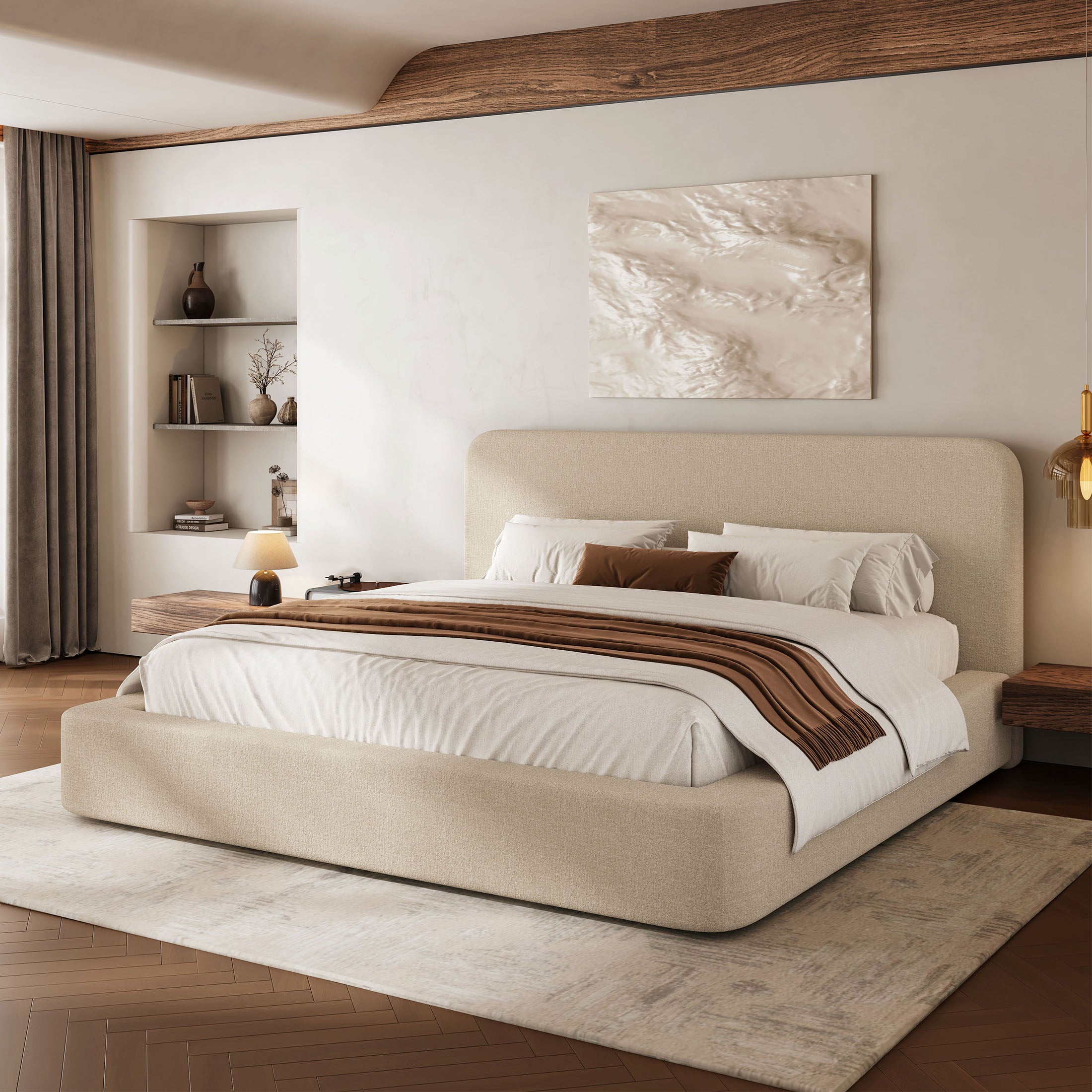 Elora Cloud Upholstered Bed Frame