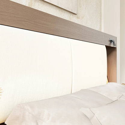 Kaelen Wooden Storage Bed with Built-in Nightstands & Reading Lights