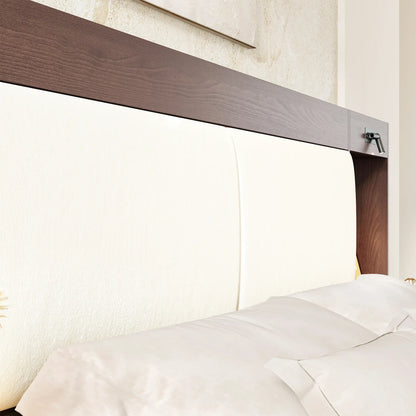 Kaelen Wooden Storage Bed with Built-in Nightstands & Reading Lights