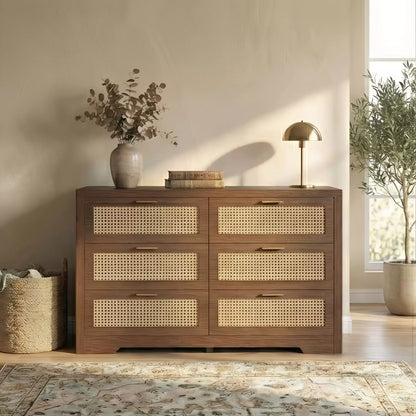 dark brown wicker dresser Hooker Furniture