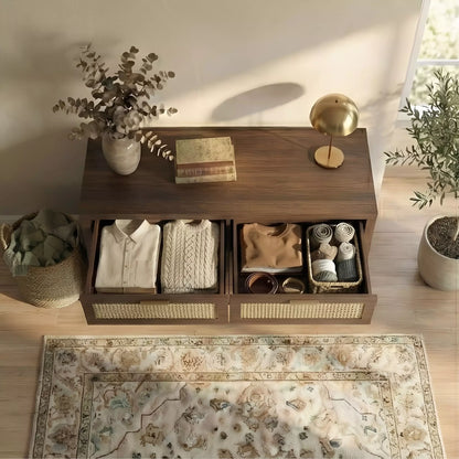 Boho Chic Rattan 6 Drawer Dressers