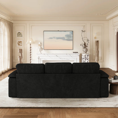 Nola Modular Corduroy Sleeper Sectional Sofa | 3 Seater |  L Shape Corner