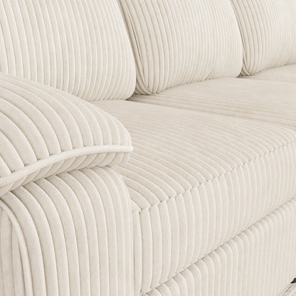 Nola Modular Corduroy Sleeper Sectional Sofa | 5 Seater |  L Shape Corner