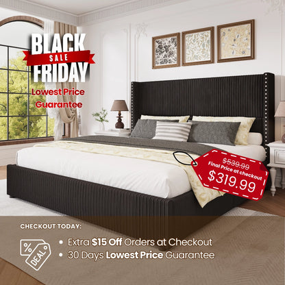 Elysia Corduroy Bed Frame