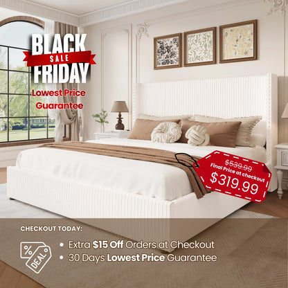 Elysia Corduroy Bed Frame