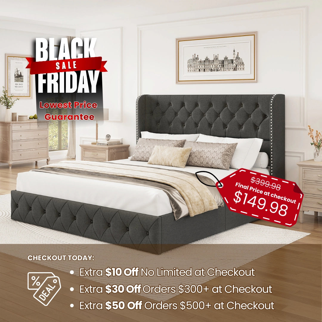 Korall Linen Bed Frame