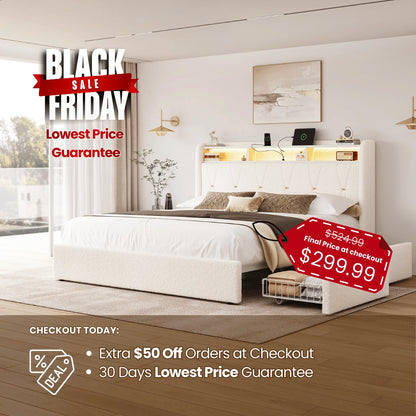 Covae Boucle Bed Frame