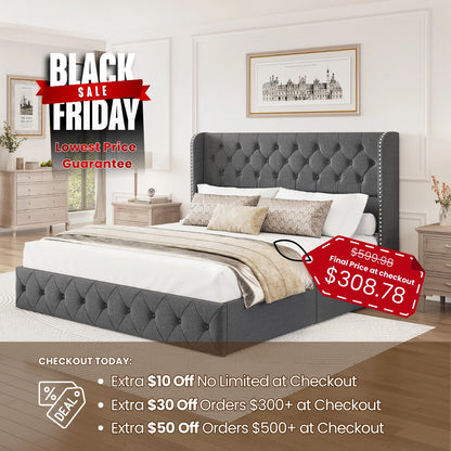 Korall Linen Bed Frame