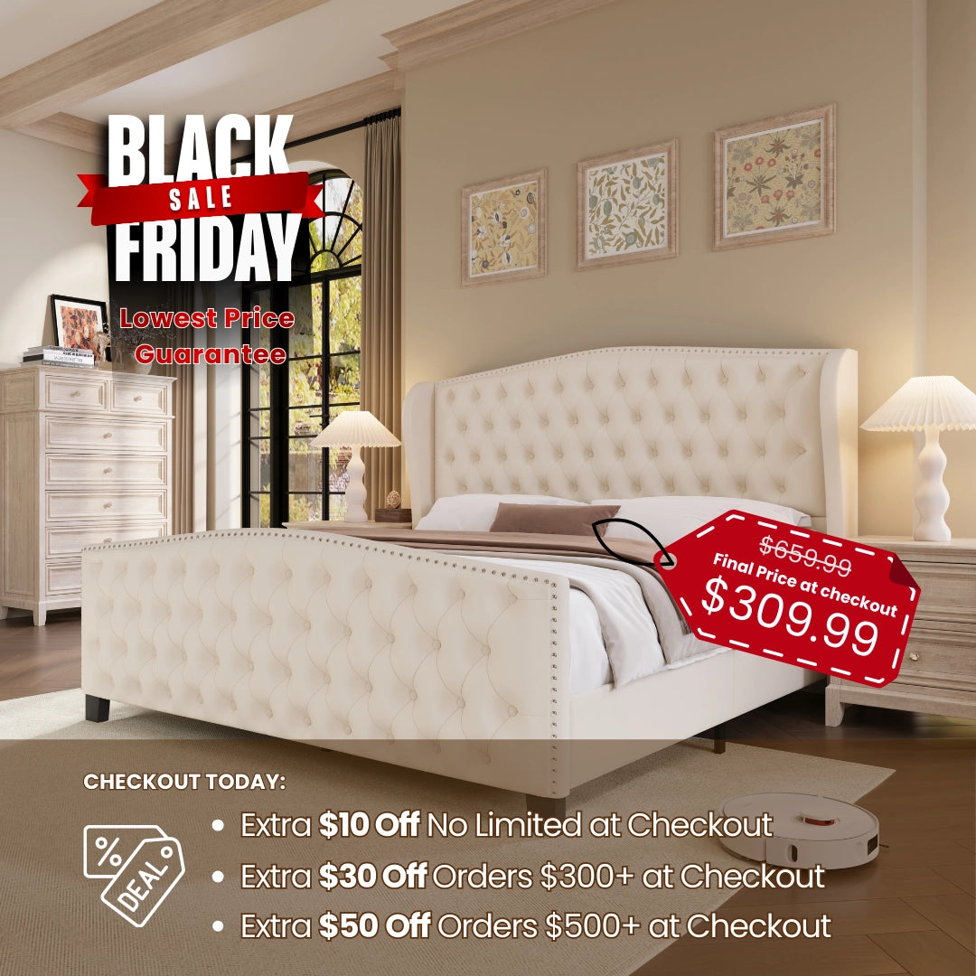 Nadell Velvet Bed Frame with Tall headboard