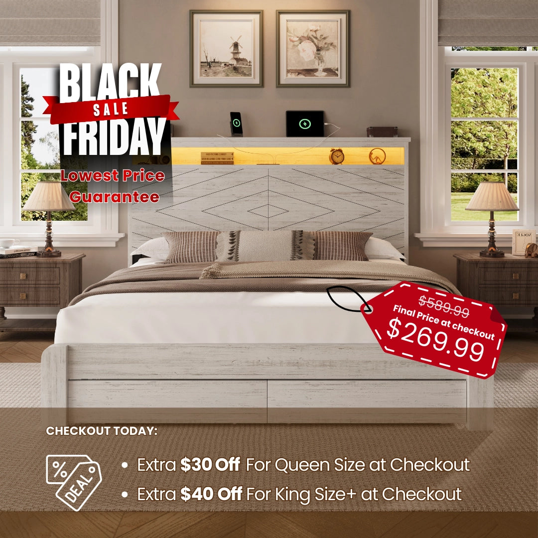 Arlo Farmhouse Bed Frame