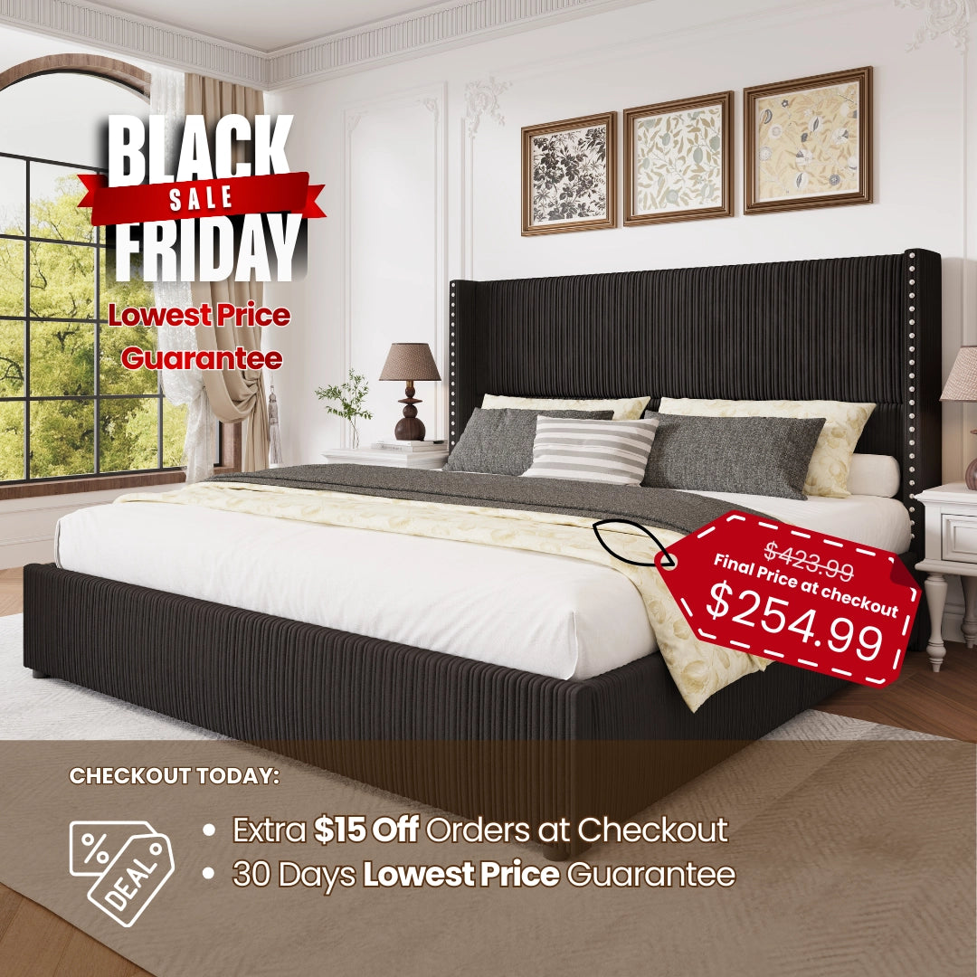 Elysia Corduroy Bed Frame