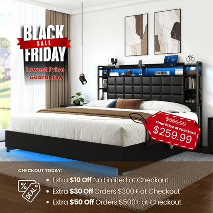 Cubes Bookcase Headboard Bed Frame