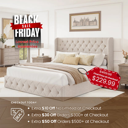 Korall Linen Bed Frame