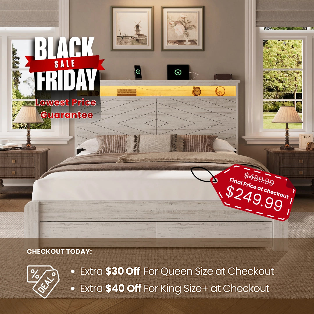 Arlo Farmhouse Bed Frame