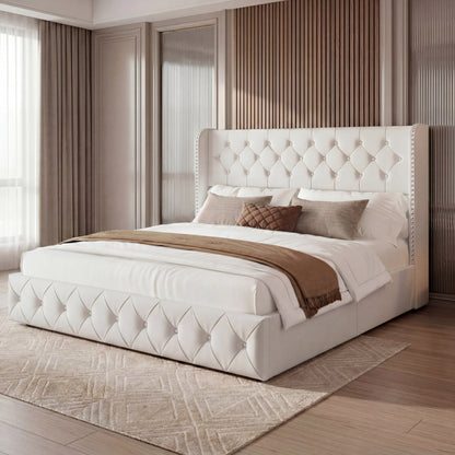 Korall Upholstered Bed Frame with Storage