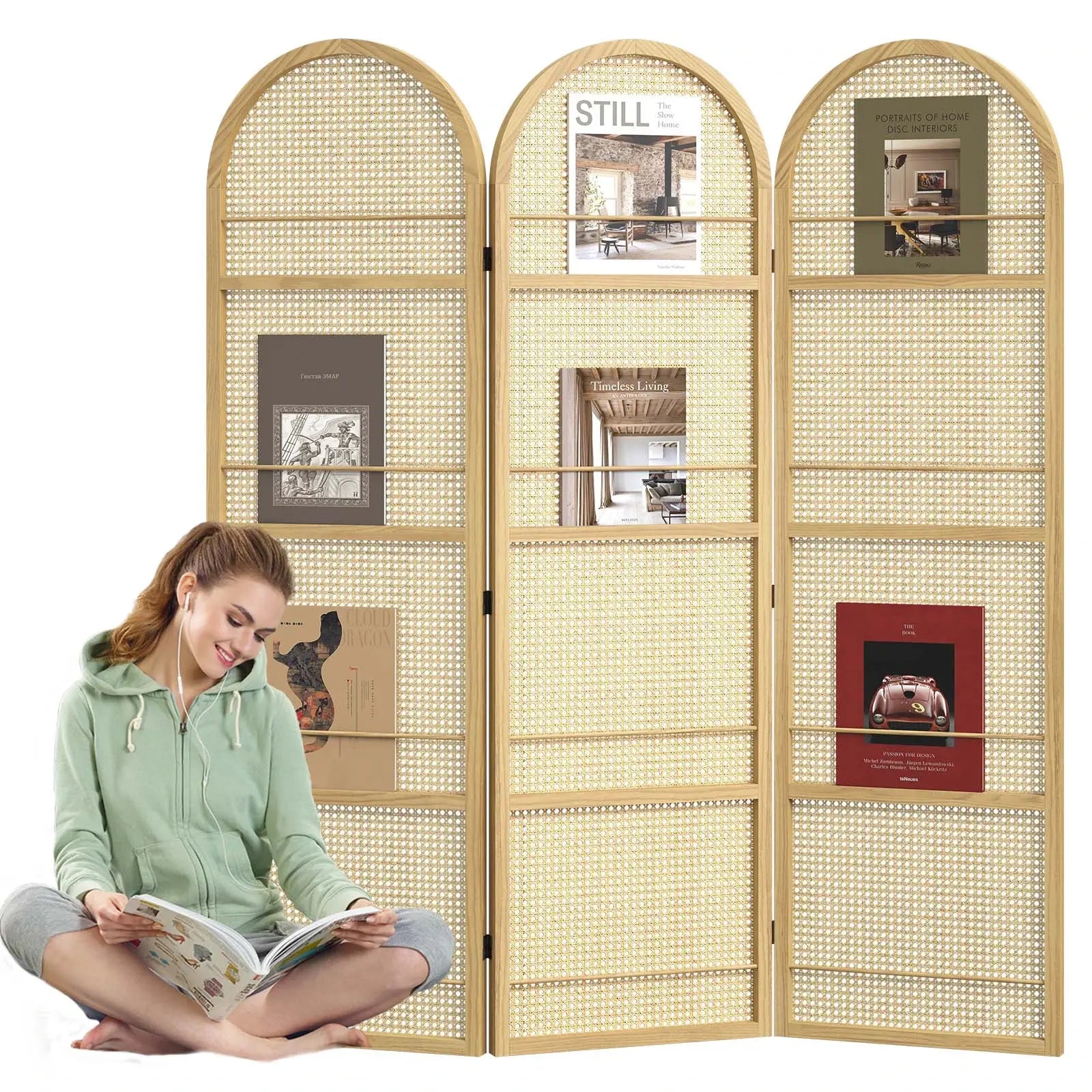 BOHO 67" Arched Folding Room Divider