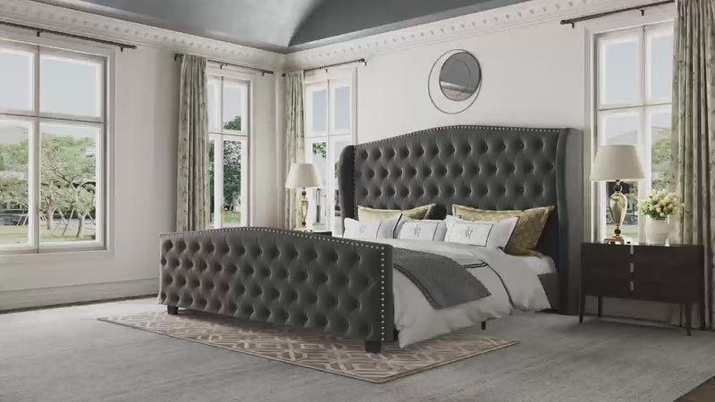 wingback bed